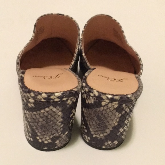 J. CREW Mules Heel Sneaker Print Sz 8 1/2 - Picture 3 of 11